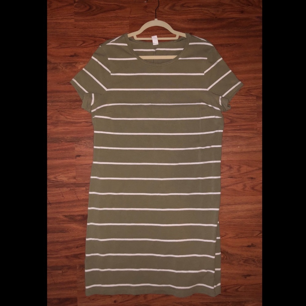 Old Navy Hunter Green Striped Dress